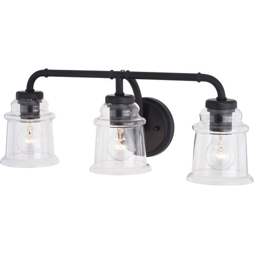 Toledo LED 22 inch Matte Black Bathroom Light Wall Light