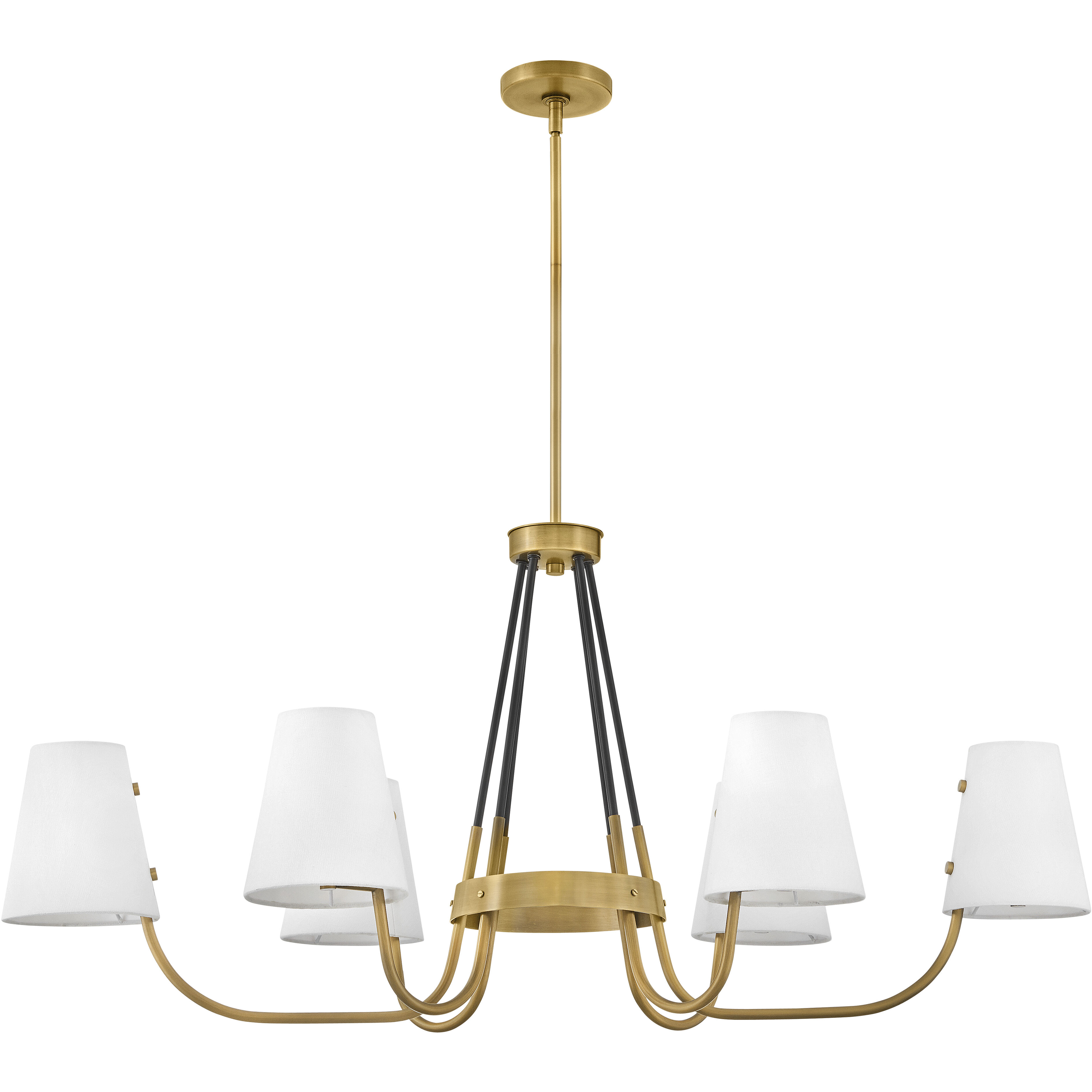 Aston 46.06 inch Heritage Brass Indoor Linear Chandelier Ceiling Light