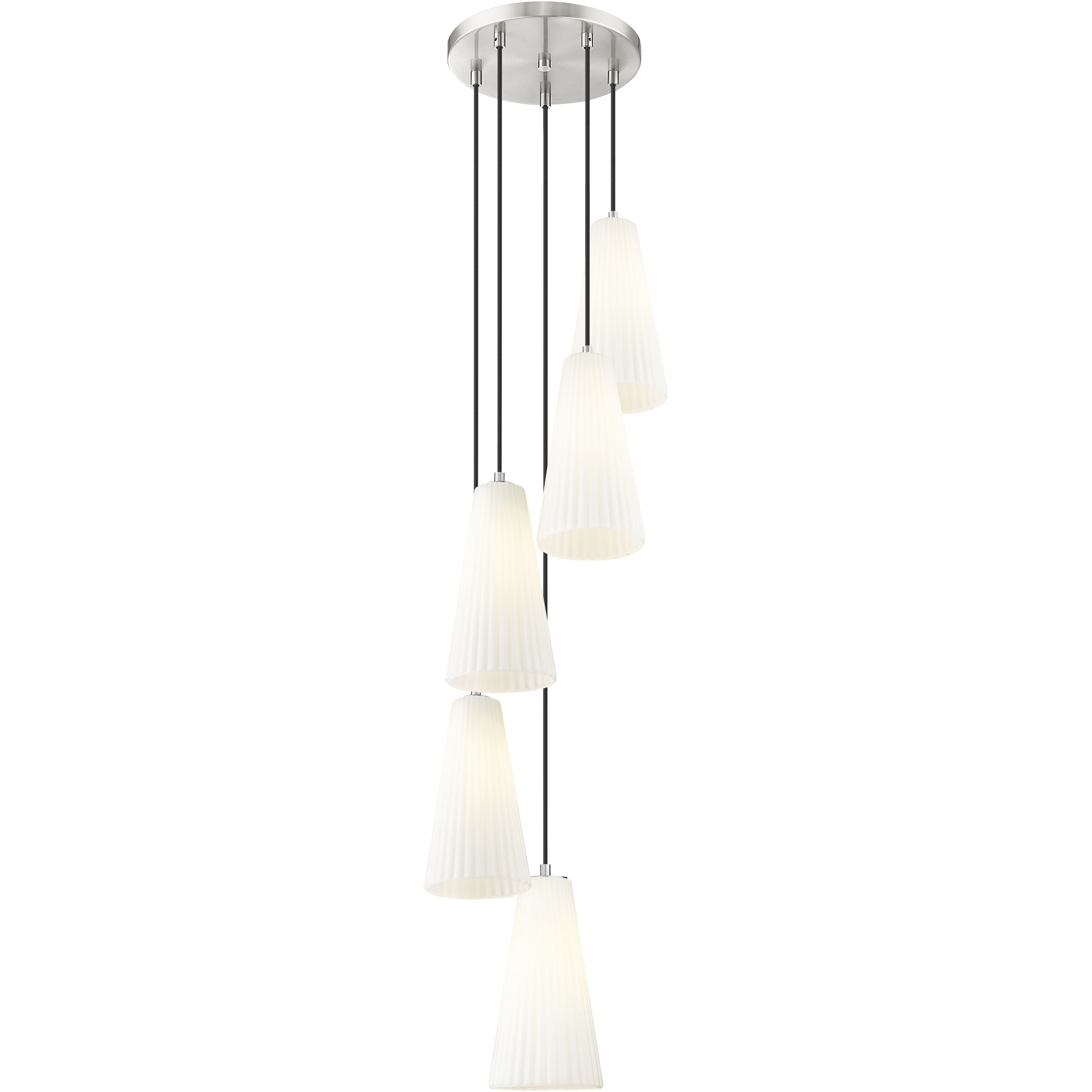 Farrell 5 Light 12 inch Brushed Nickel Chandelier Ceiling Light