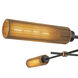 Alora Mood Colby Linear Pendant Ceiling Light in Matte Black and Tan Jute