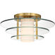 Newell 1 Light 16 inch Warm Brass Semi-Flush Ceiling Light
