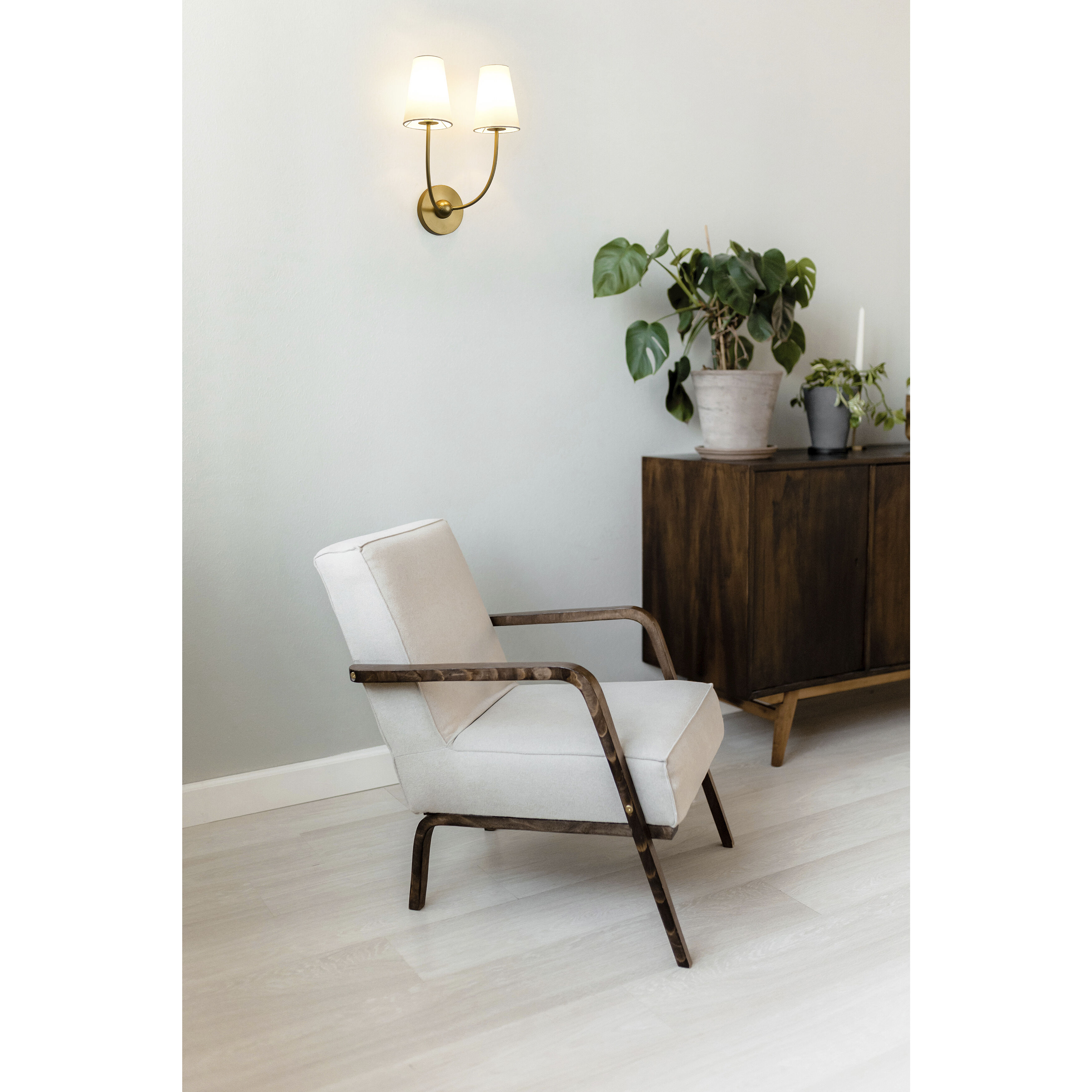 Shannon 2 Light 12.75 inch Rubbed Brass Wall Sconce Wall Light