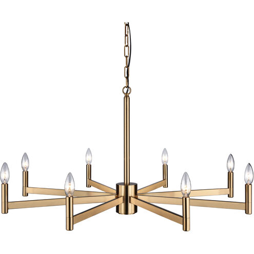 Euryale 8 Light 36 inch Aged Gold Brass Chandelier Ceiling Light