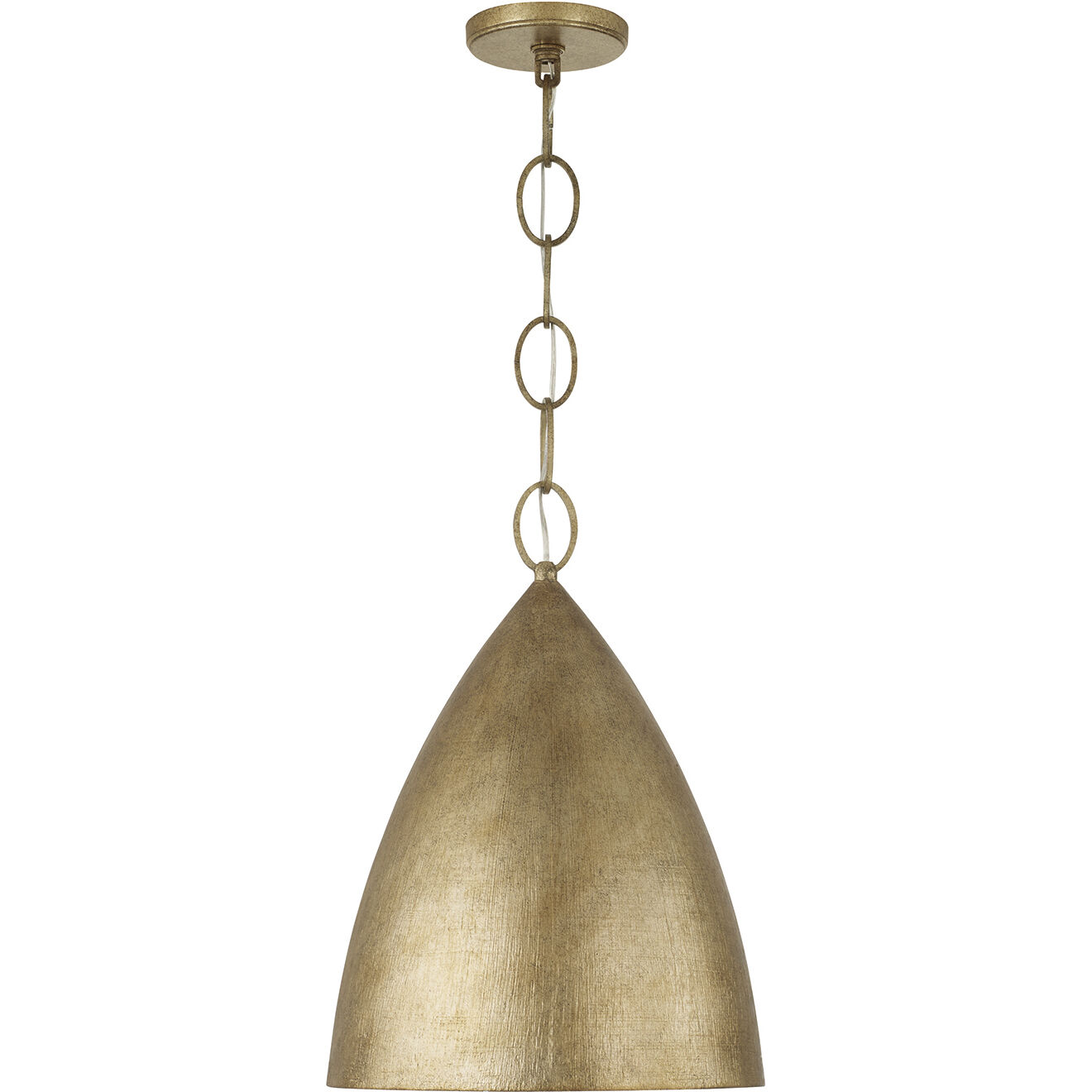 Francesca LED 13 inch Feathered Gold Pendant Ceiling Light