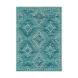 Amsterdam 36 X 24 inch Aqua/Teal/Ivory Rugs, Cotton