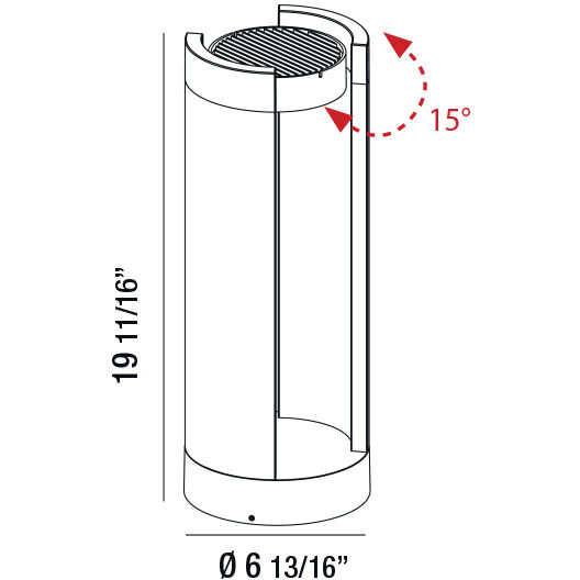 LED Bollard 120V 15 watt Graphite Grey Outdoor Bollard Light