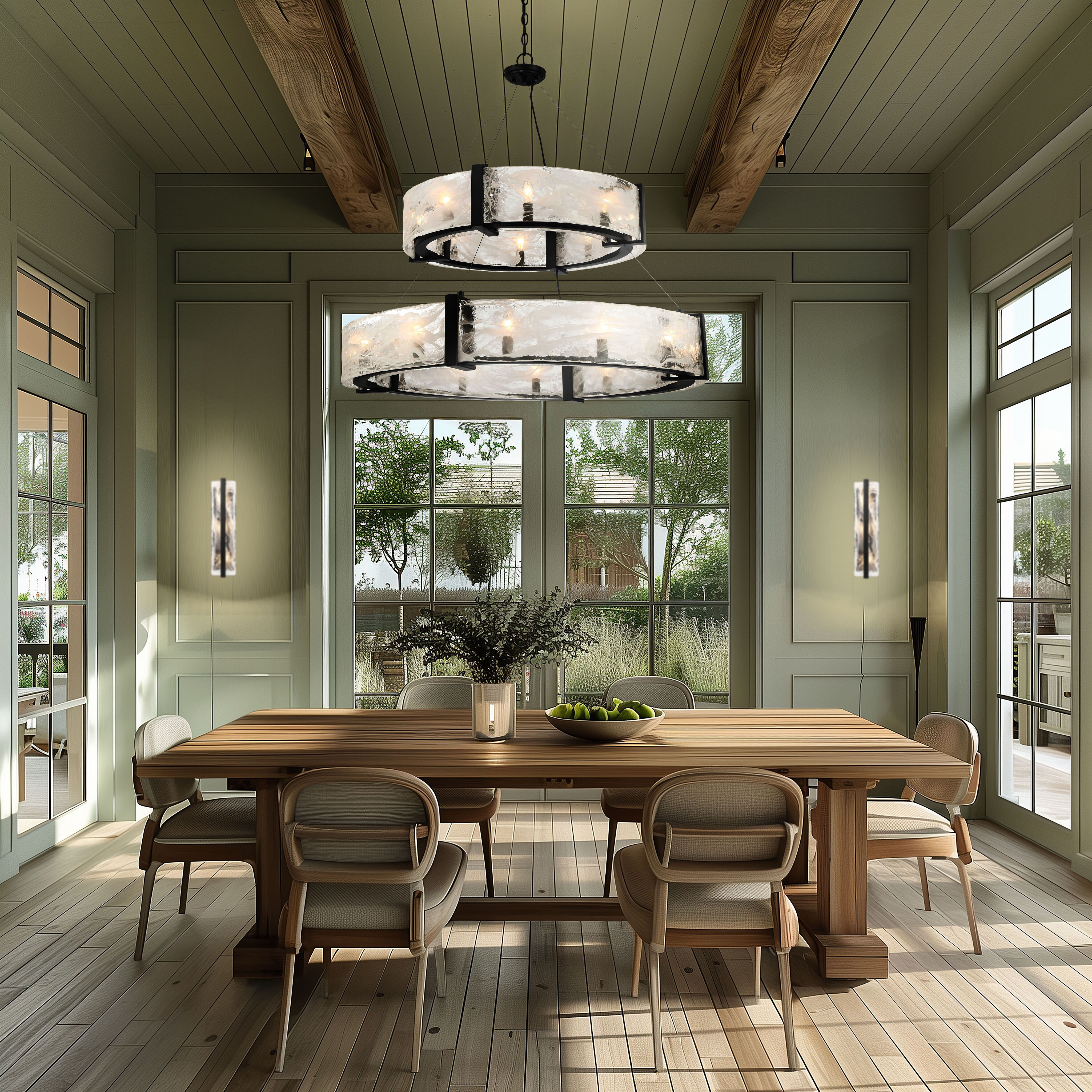 Cloud Break 20 Light 40 inch Coal Pendant Ceiling Light