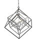 Euclid 4 Light 29.5 inch Chrome and Matte Black Chandelier Ceiling Light