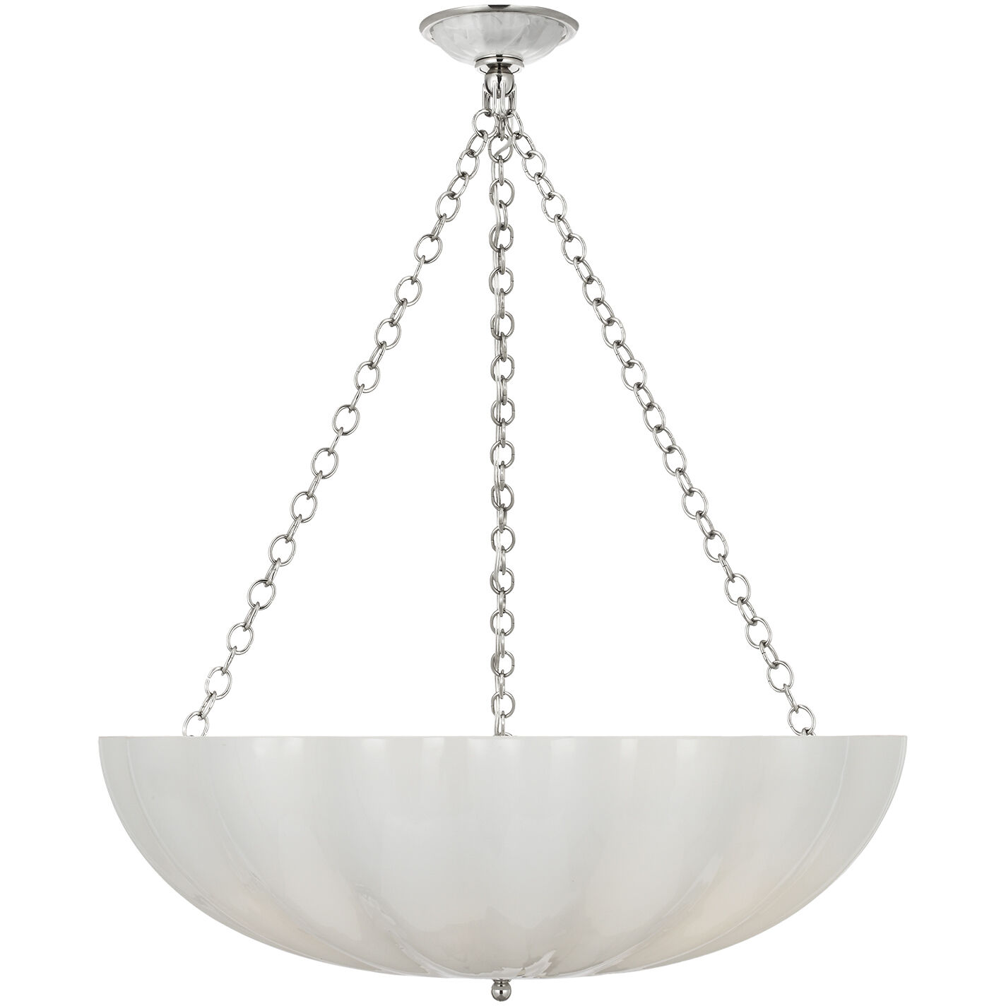 AERIN Rosehill LED 28 inch Polished Nickel Bowl Chandelier Ceiling Light