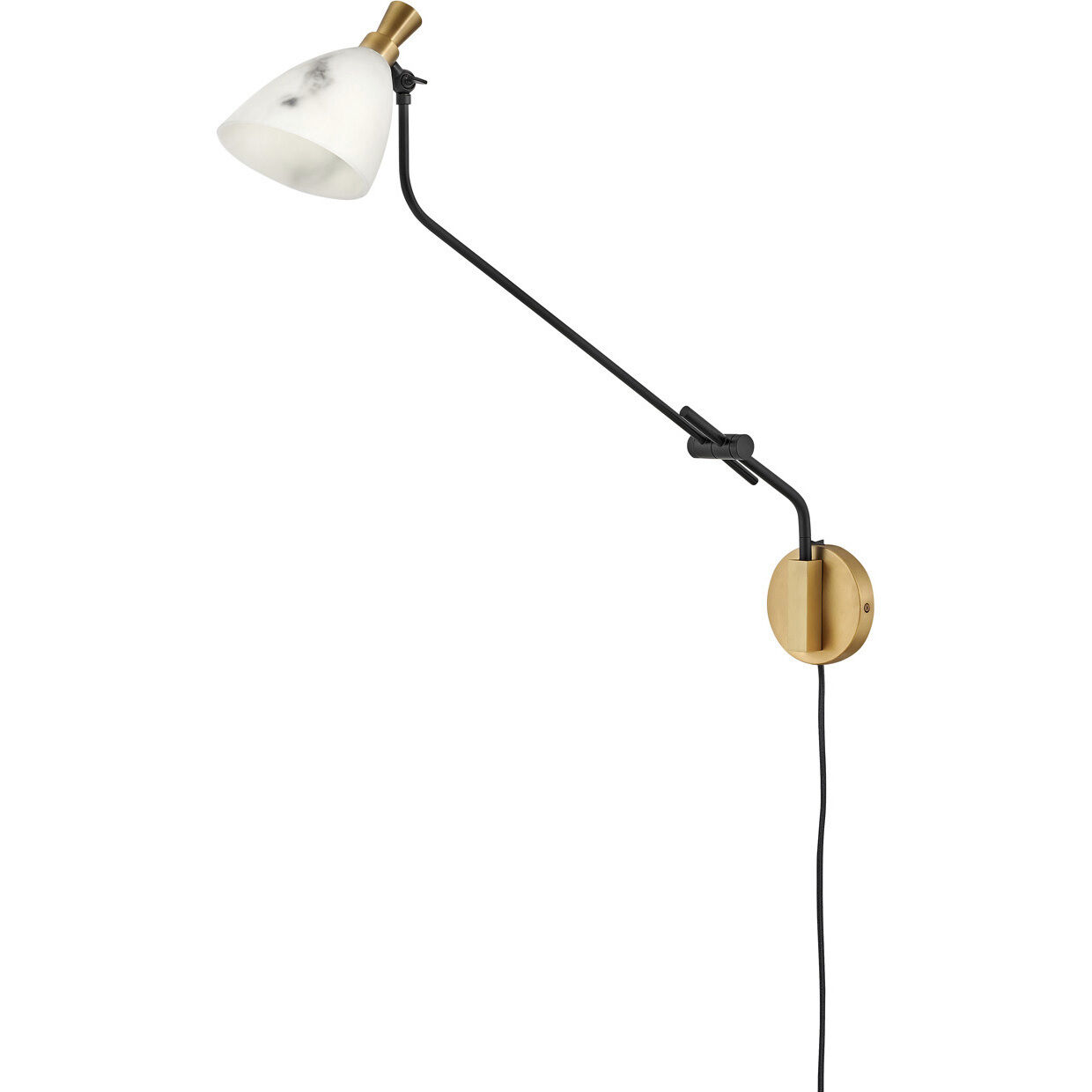 Sinclair 1 Light 5.25 inch Heritage Brass with Black Indoor Wall Sconce Wall Light