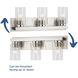 Goodwin 3 Light 21 inch Brushed Nickel Vanity Light Wall Light