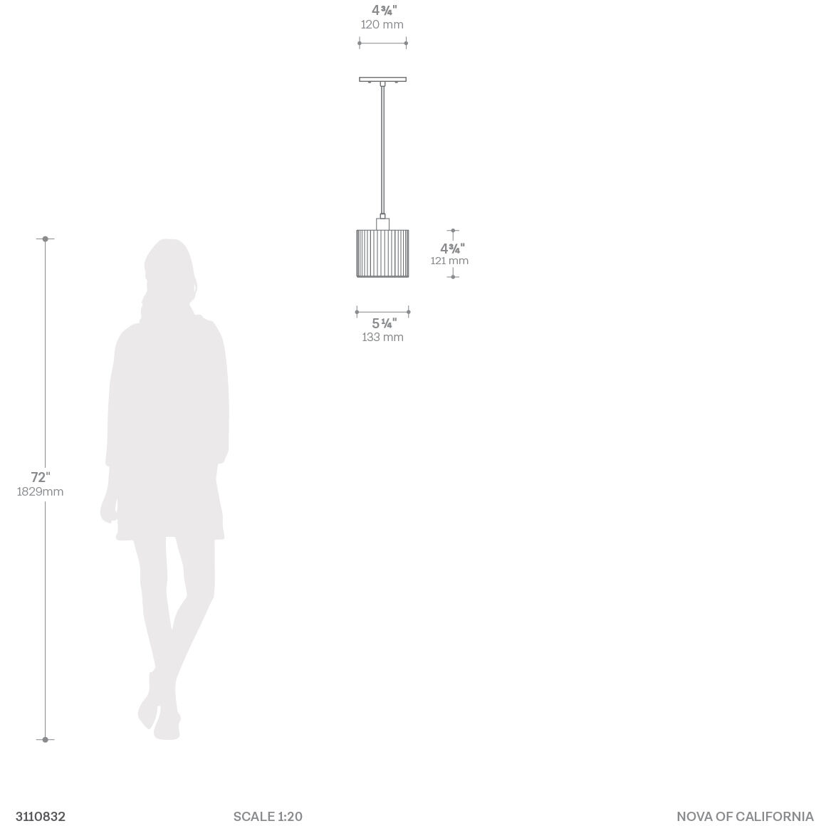 Tambo LED 10 inch Dark Walnut and Weathered Brass Pendant Ceiling Light