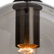 Maestro 1 Light Bronze Pendant Ceiling Light in Smoke Glass