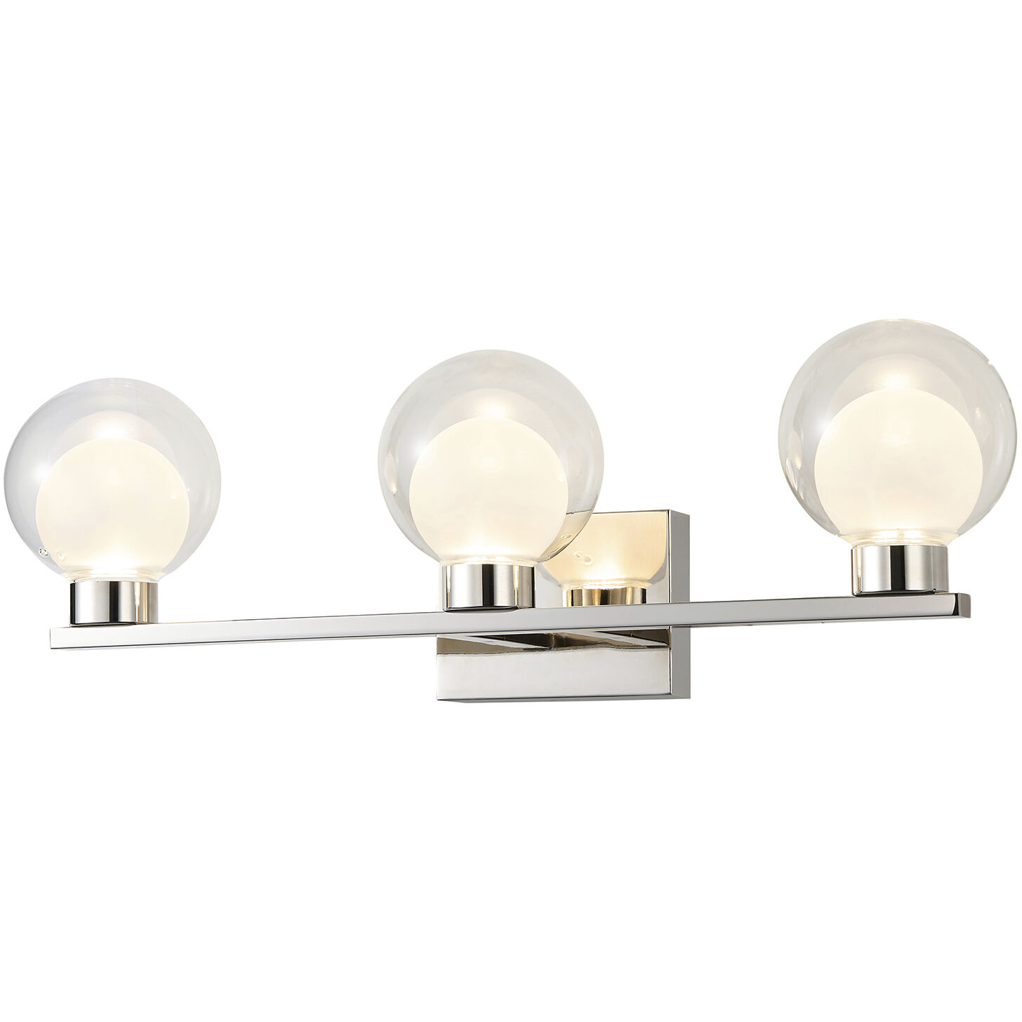 Colton LED 24 inch Polished Nickel Bathroom Vanity Wall Light