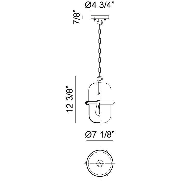 Tillie 1 Light 7.13 inch Matte Black Pendant Ceiling Light in Matte Black and Clear