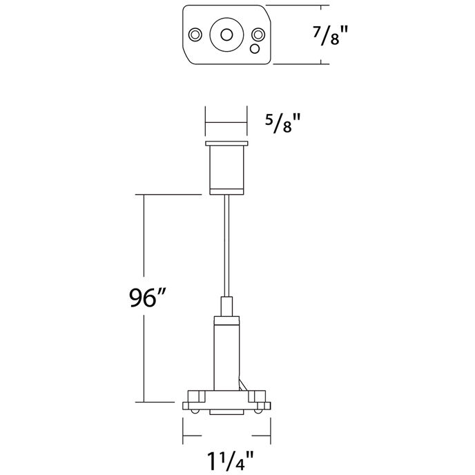 Ventrix Nickel Track Component Ceiling Light