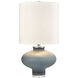Skye 28 inch 9 watt Frosted Blue with Clear and Polished Nickel Table Lamp Portable Light