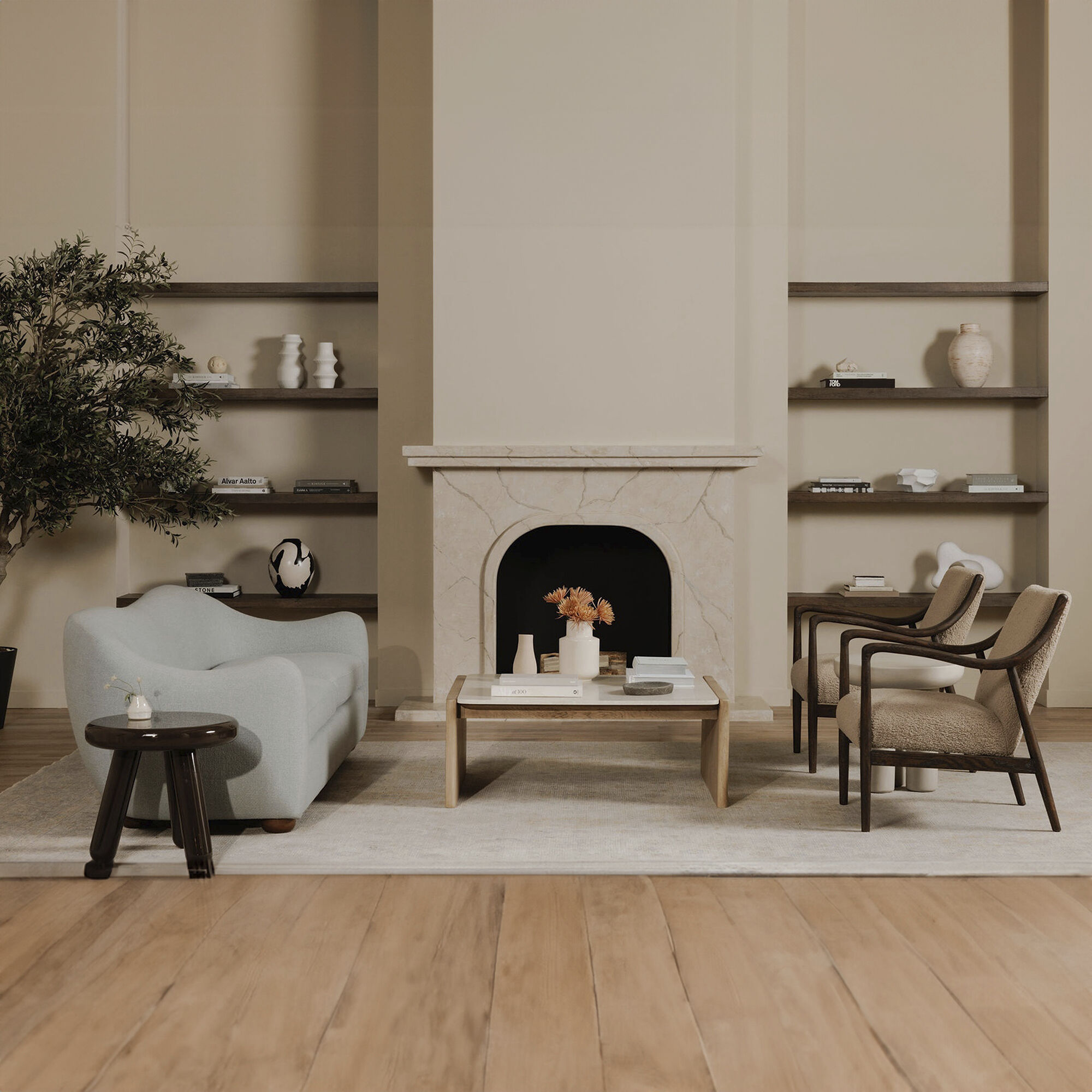 Lane 41 X 39 inch Natural Coffee Table