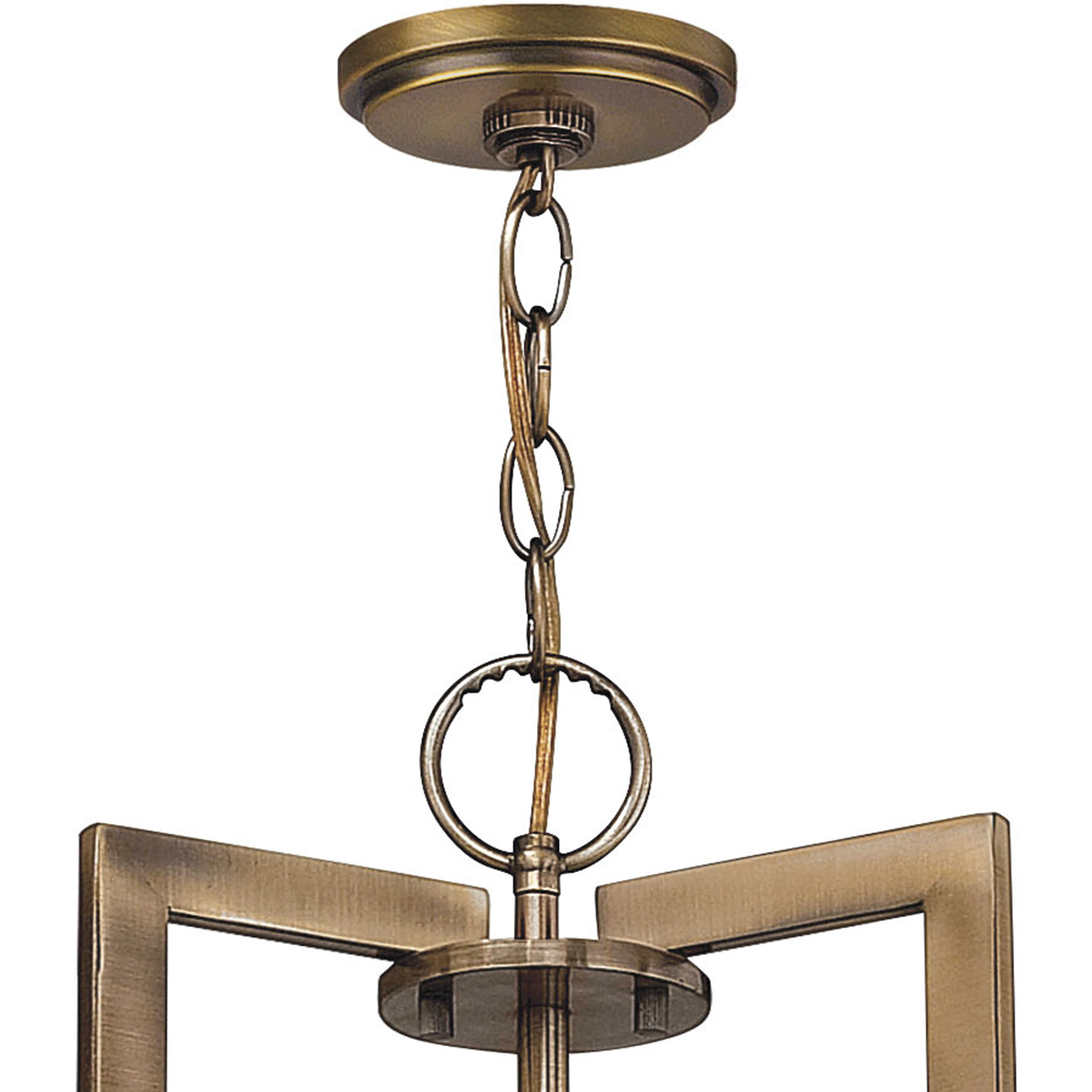Hampton 3 Light 26 inch Brushed Bronze Indoor Chandelier Ceiling Light in Non-LED