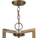 Hampton 3 Light 26 inch Brushed Bronze Indoor Chandelier Ceiling Light in Non-LED