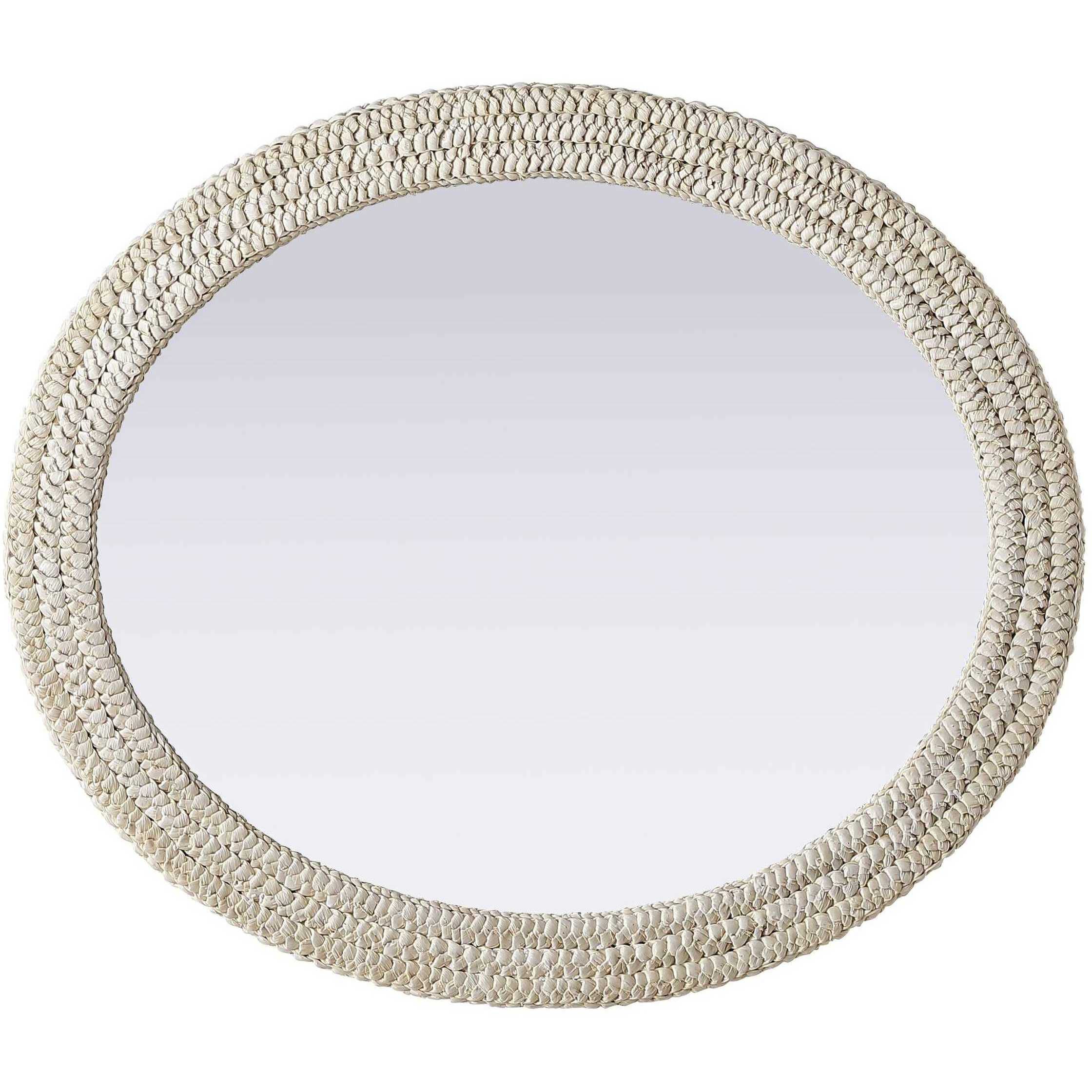 Marlowe 42 X 36 inch Linen White Mirror
