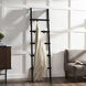 Mareva Black Decorative Ladder For Throws, with PU Leather Accent Hooks