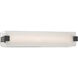 Arclume LED 24 inch Chrome and Dark Matte Black Bath Bar Wall Light