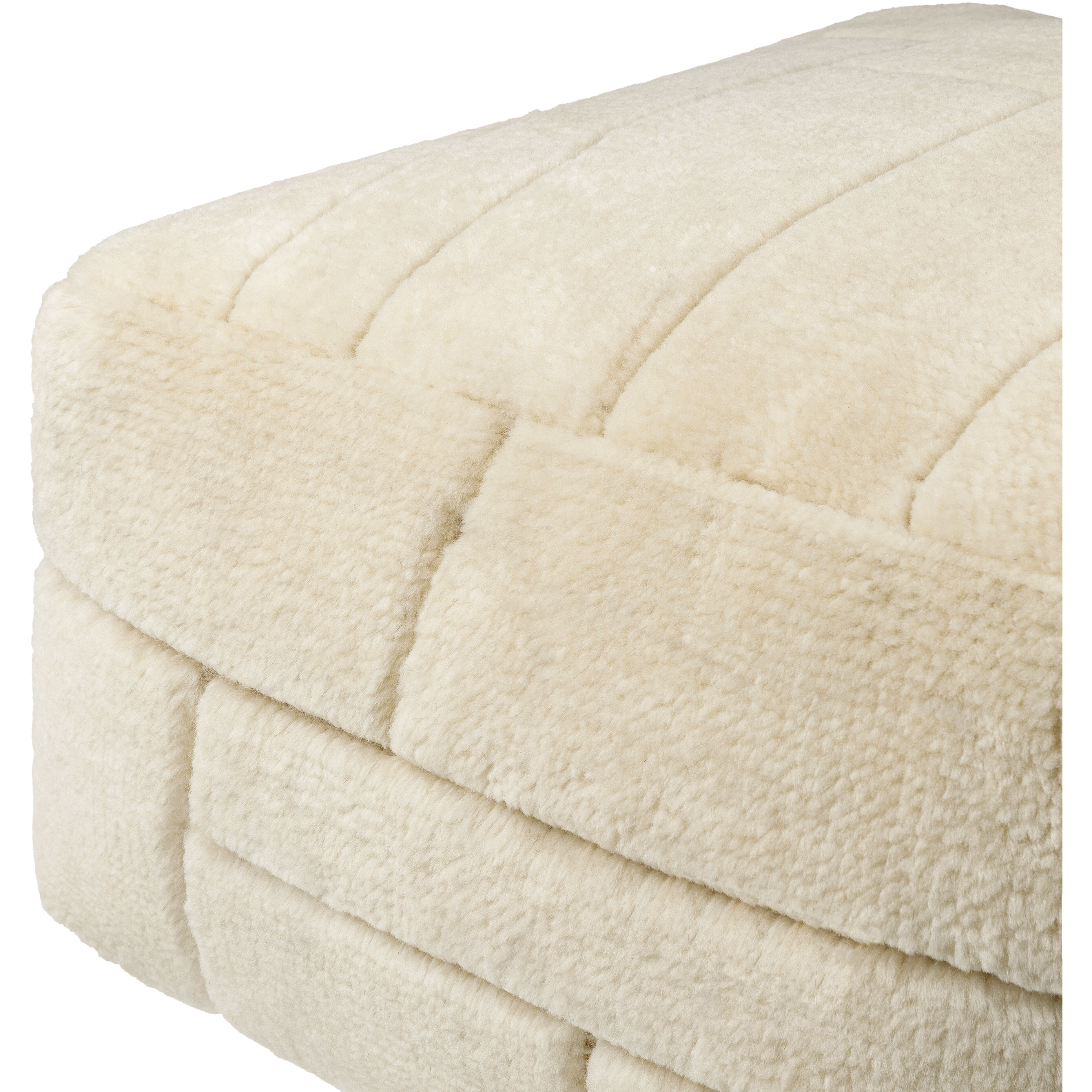 Jakob 14 inch Off-White/Pearl/Ash Pouf