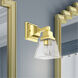 Mission 1 Light 5 inch Polished Brass Sconce Wall Light