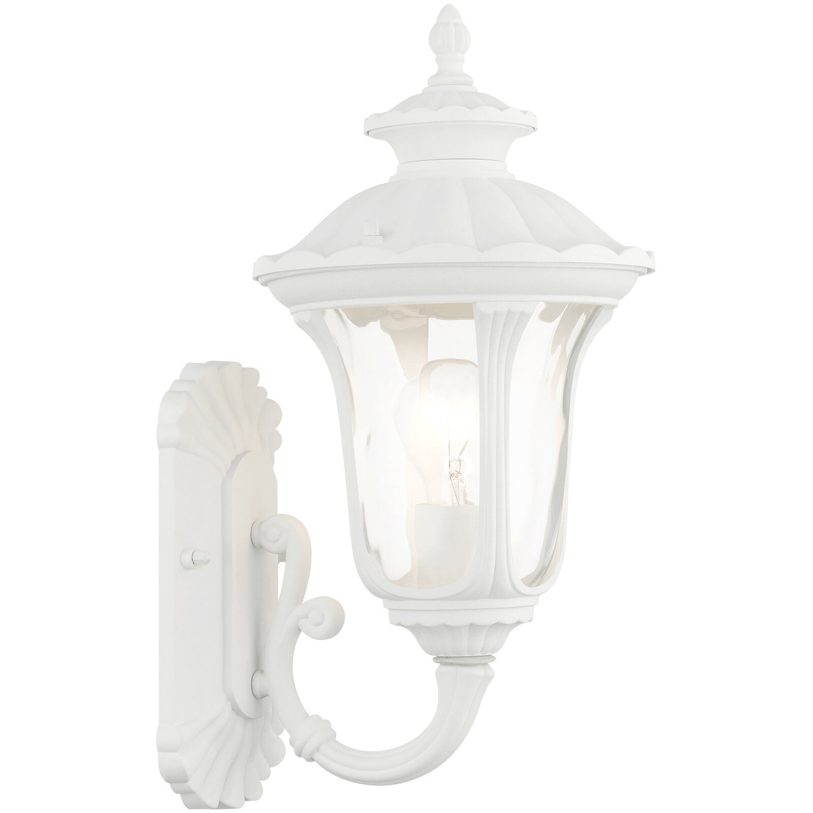Oxford 1 Light 16 inch Textured White Outdoor Wall Lantern