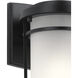 Toman 1 Light 10 inch Black Outdoor Wall in Incandescent, Small