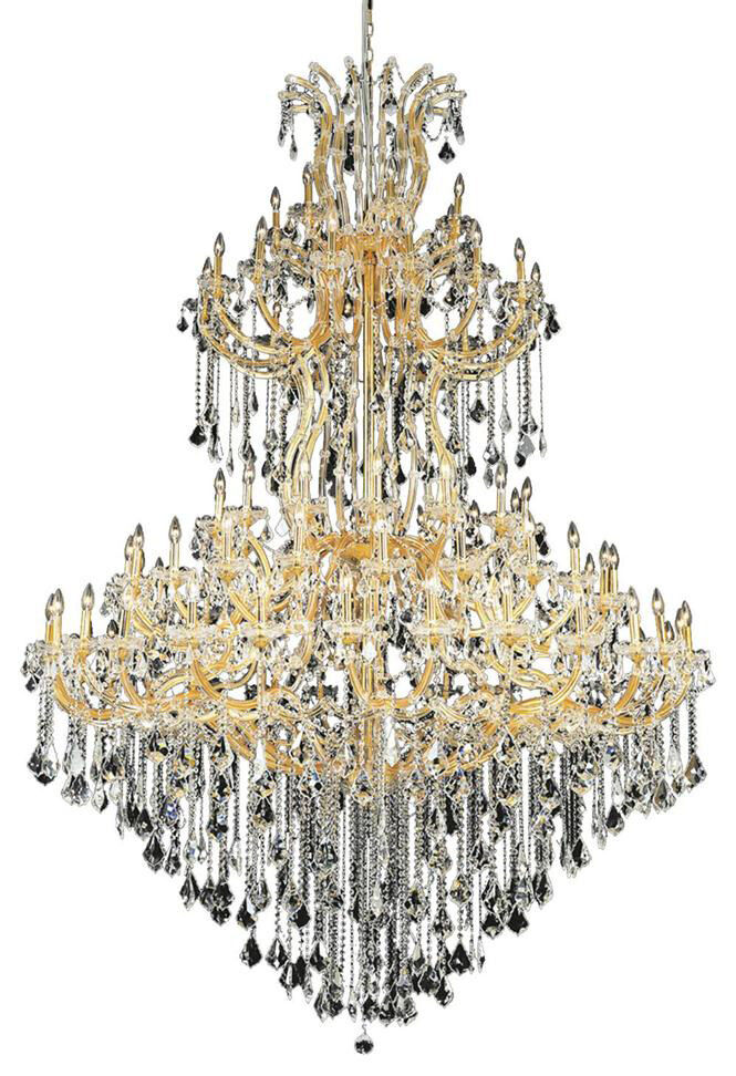 Maria Theresa 85 Light 72 inch Gold Foyer Ceiling Light in Clear, Royal Cut