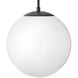 Warby 1 Light 13.5 inch Black Indoor Chandelier Ceiling Light in White