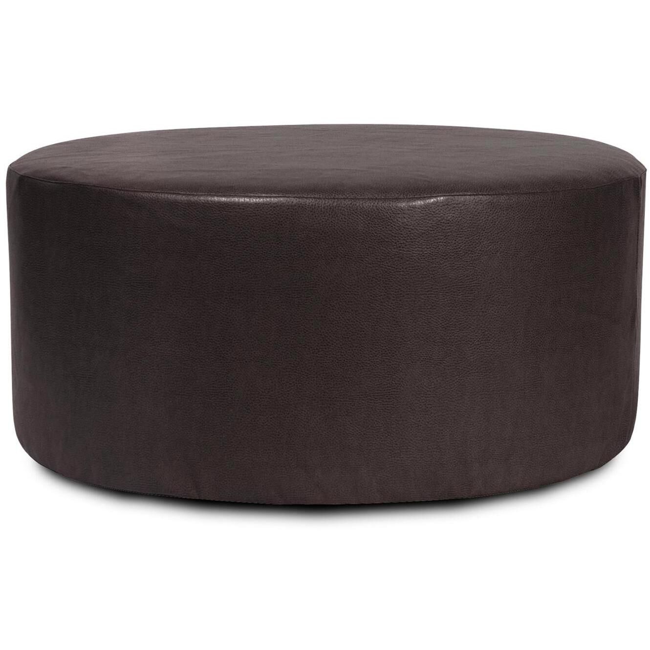 Universal 18 inch Avanti Black Round Ottoman with Slipcover