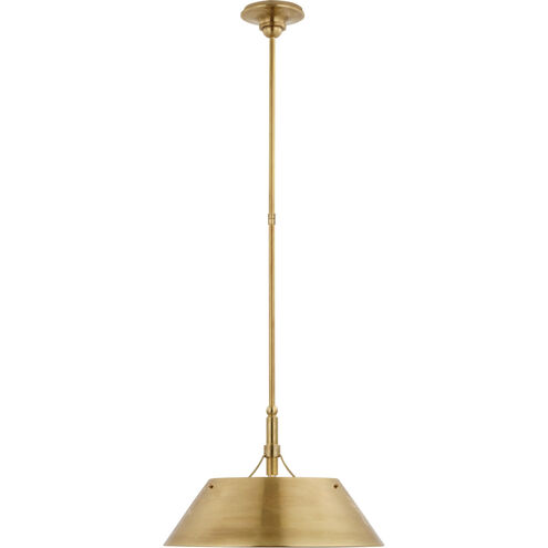 Thomas O'Brien Turlington LED 18.25 inch Hand-Rubbed Antique Brass Pendant Ceiling Light, Large