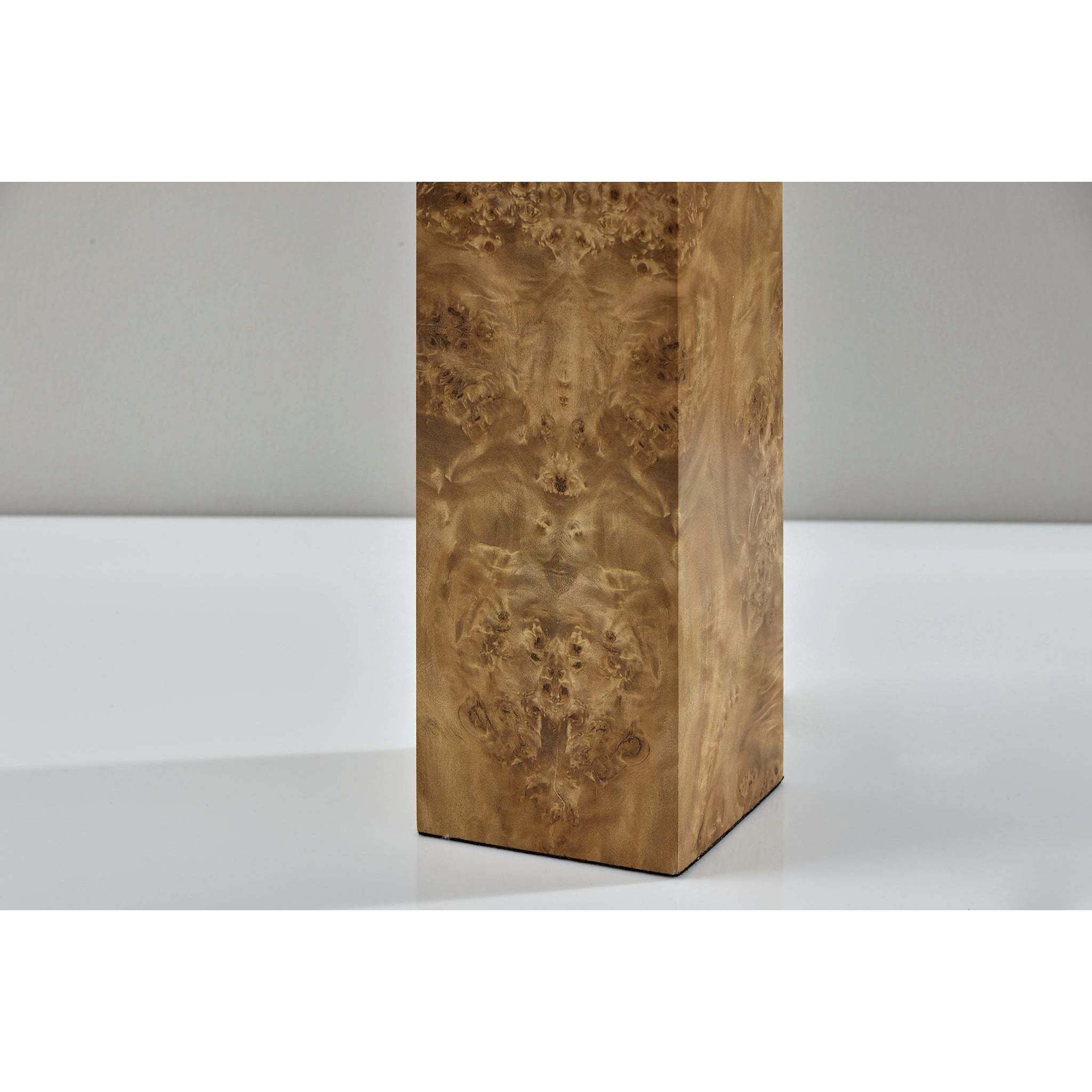 Frederick 23.25 inch 40.00 watt Burled Wood with Antique Brass Accent Table Lamp Portable Light