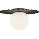 Alora Mood Plume 1 Light 11.88 inch Matte Black/Opal Matte Glass Flush Mount Ceiling Light