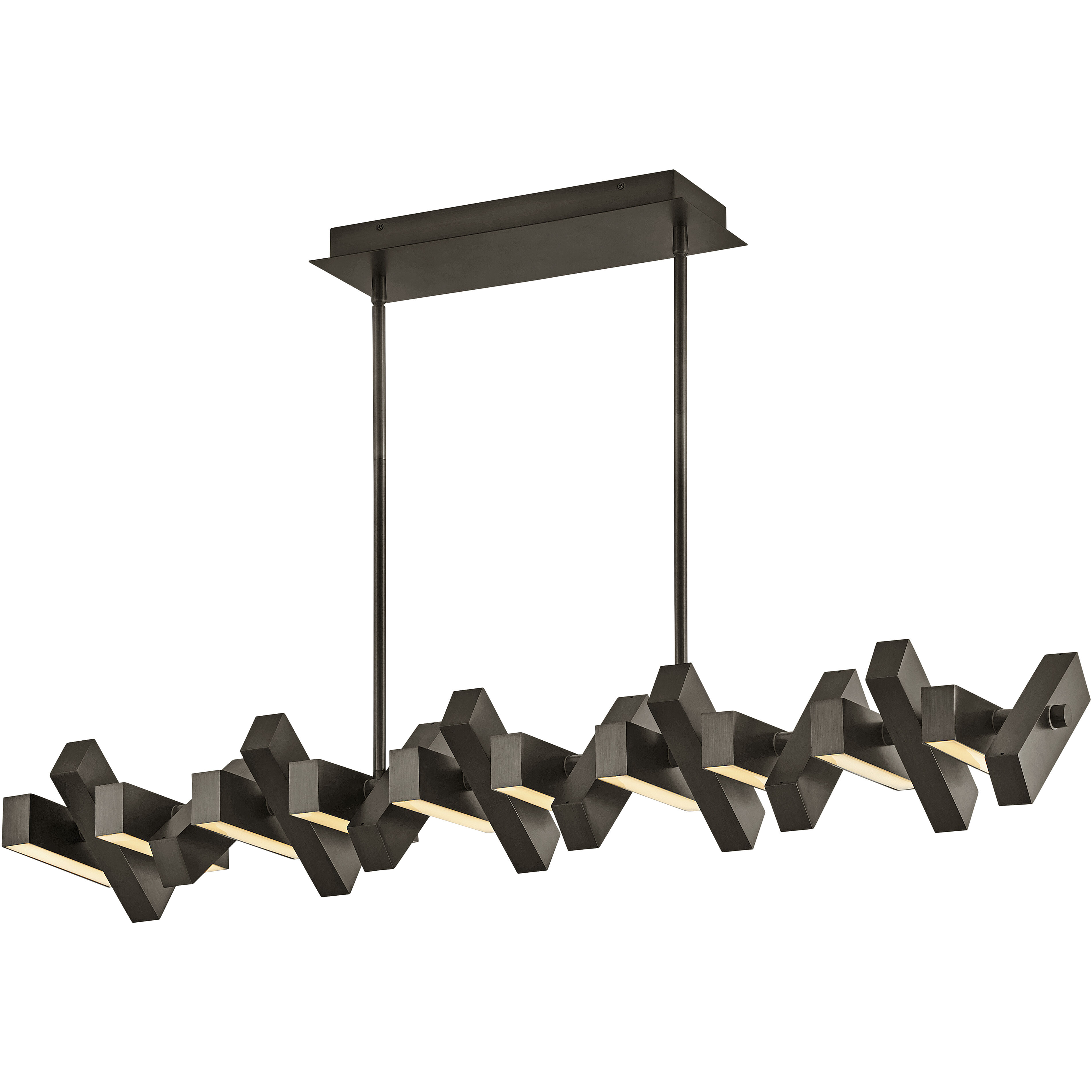 Stitch LED 42 inch Painted Black Oxide Chandelier Ceiling Light