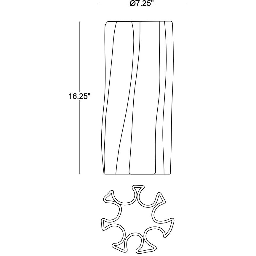 Parma 16.25 X 7 inch Vase, Large