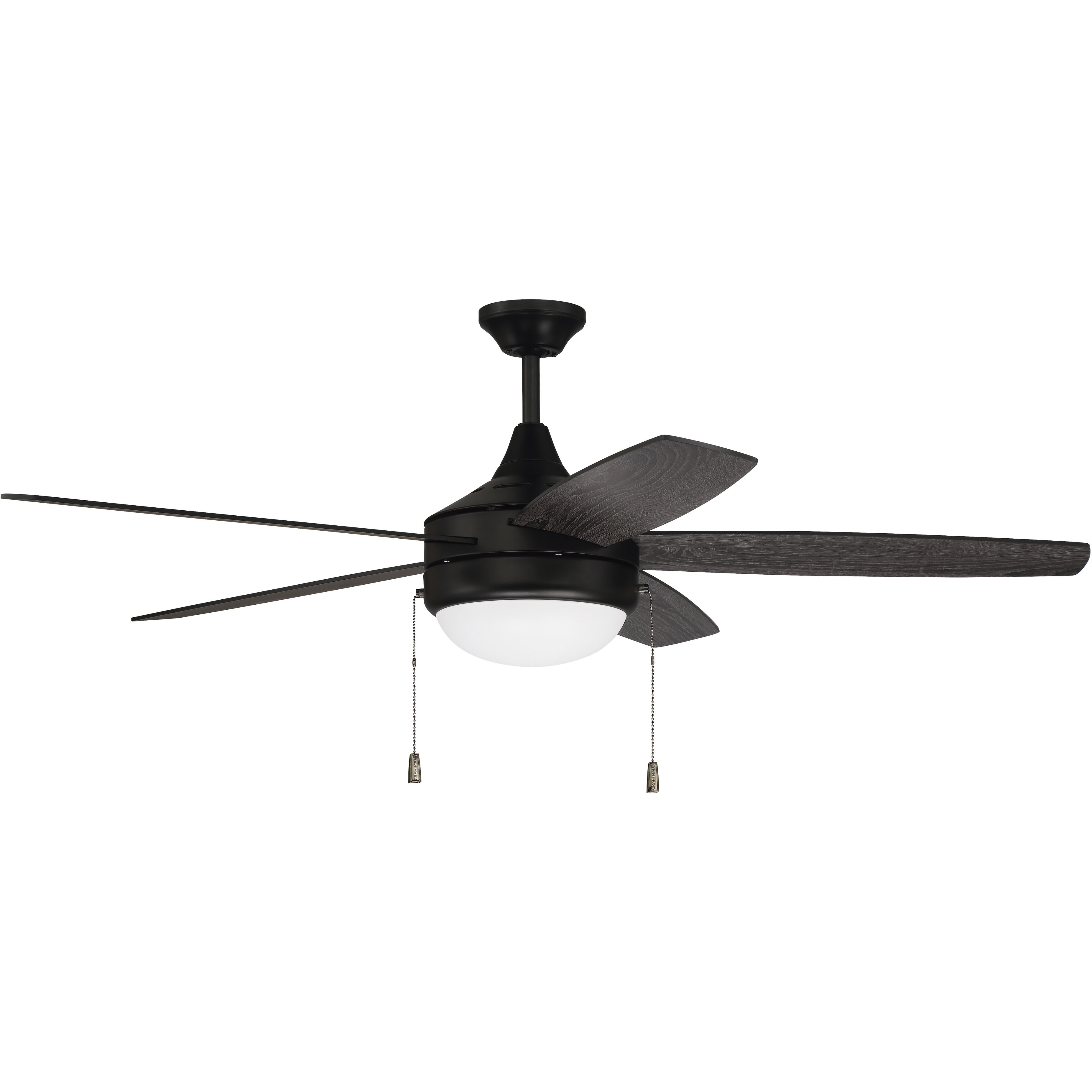 Phaze 52 inch Flat Black Ceiling Fan in Greywood/Flat Black