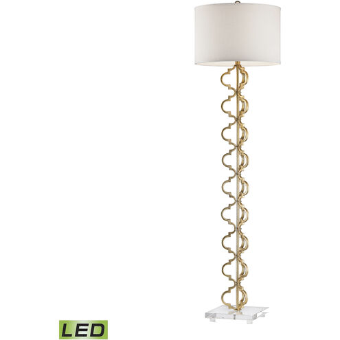 Castile 62 inch 9 watt Gold Leaf with Clear Floor Lamp Portable Light