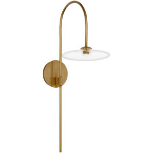 Ian K. Fowler Calvino LED 7.5 inch Hand-Rubbed Antique Brass Arched Single Sconce Wall Light