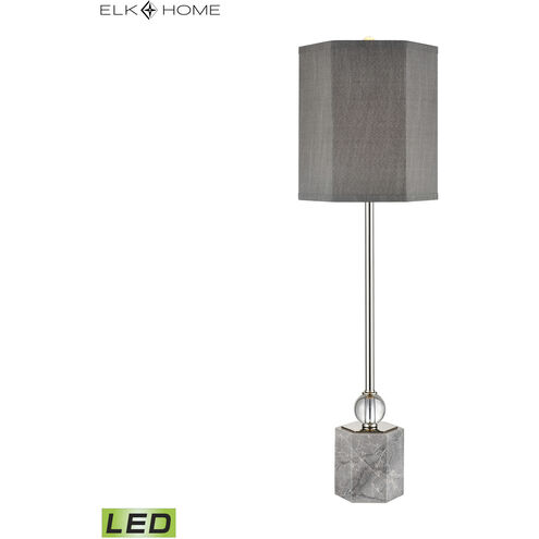 Discretion 33 inch 9.00 watt Polished Nickel with Gray Buffet Lamp Portable Light