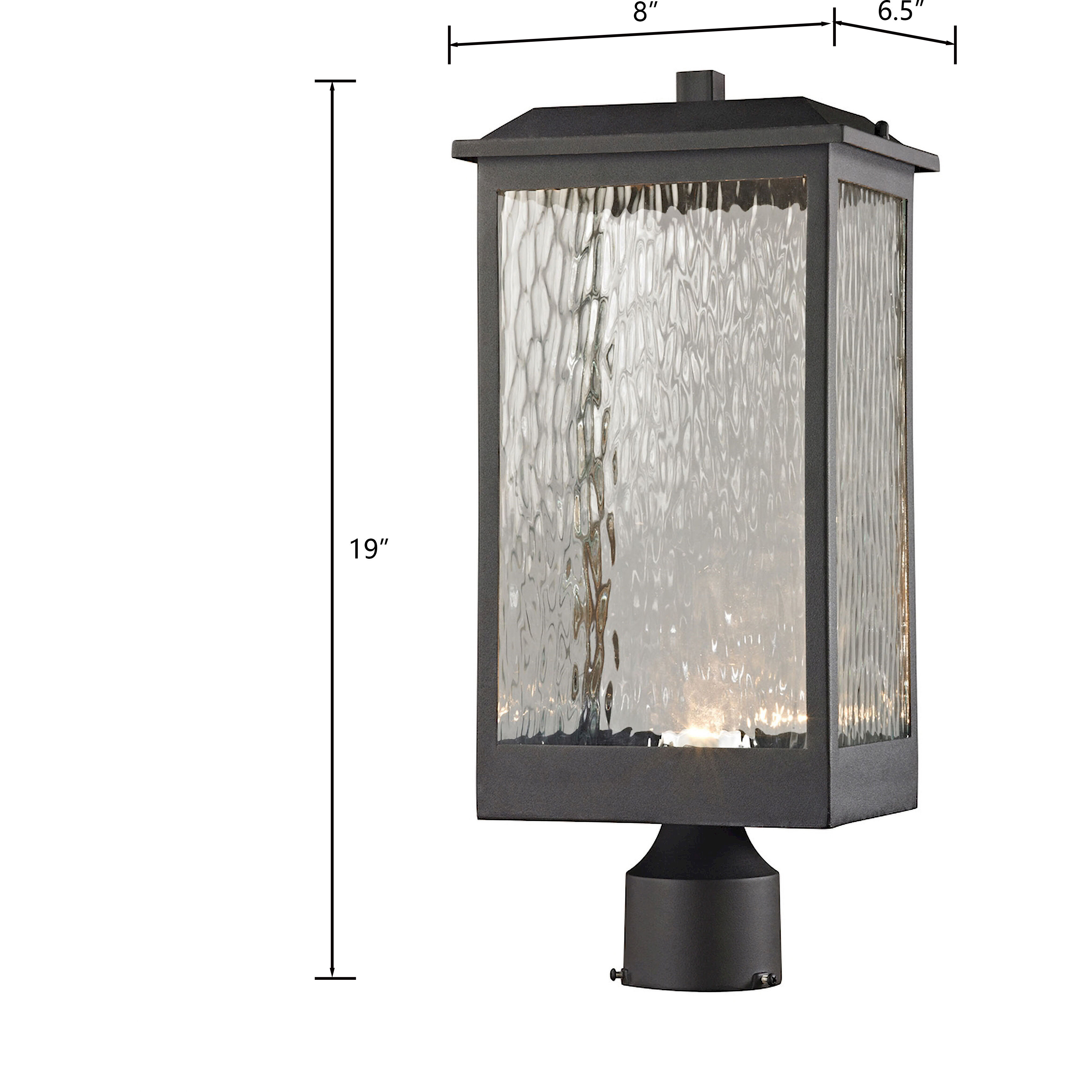 Newcastle LED 19 inch Textured Matte Black Outdoor Post Light