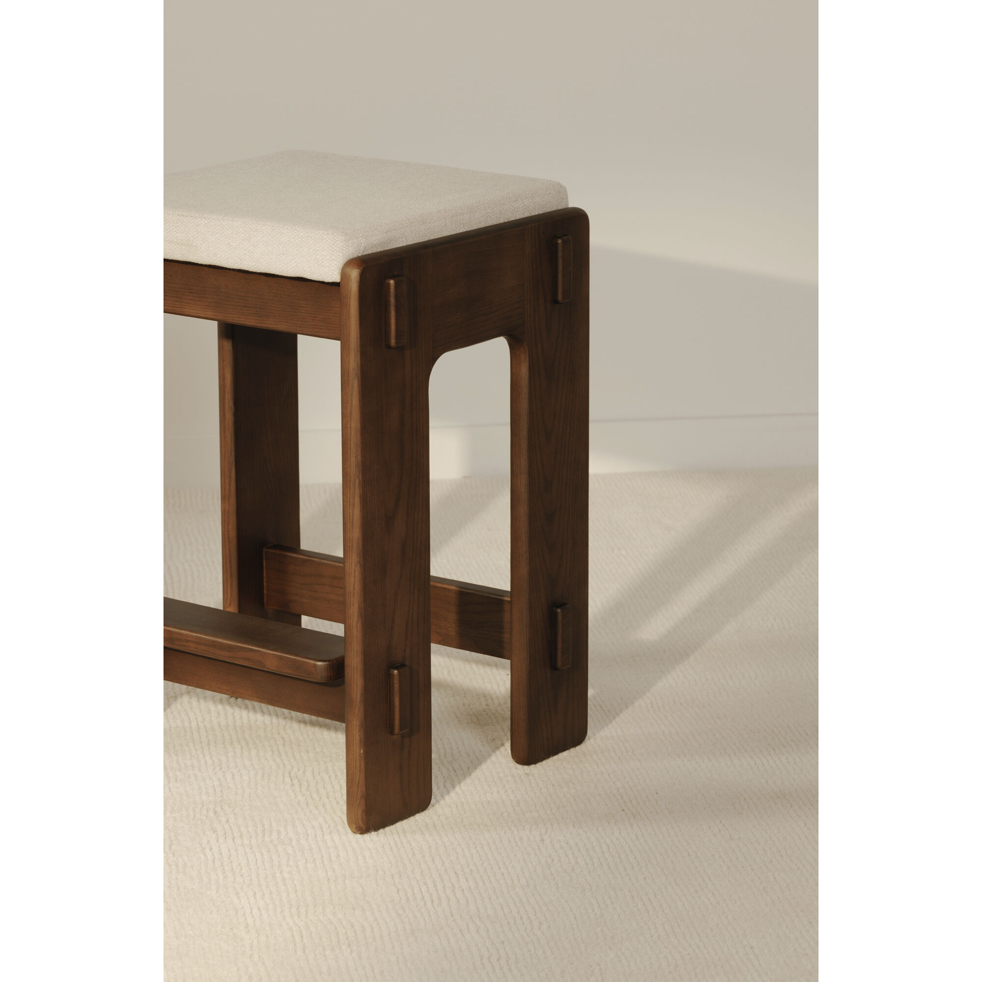 Ashby 19 inch Dark Brown Accent Stool