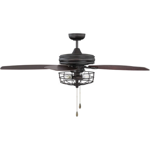 Industrial 52 inch Oil Rubbed Bronze with Cherry/Chestnut Blades Ceiling Fan