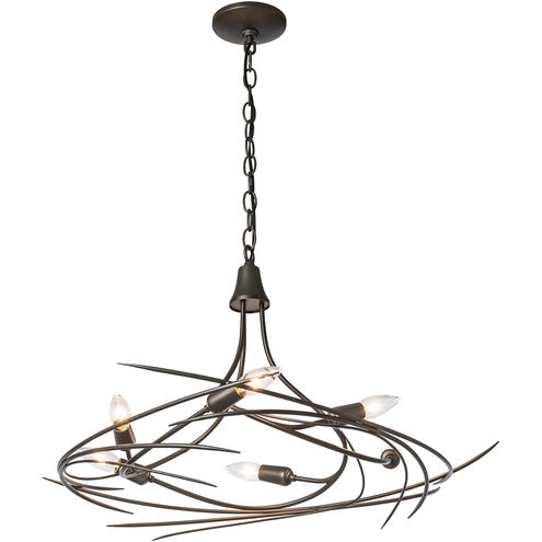 Wisp 6 Light 29 inch Sterling Chandelier Ceiling Light