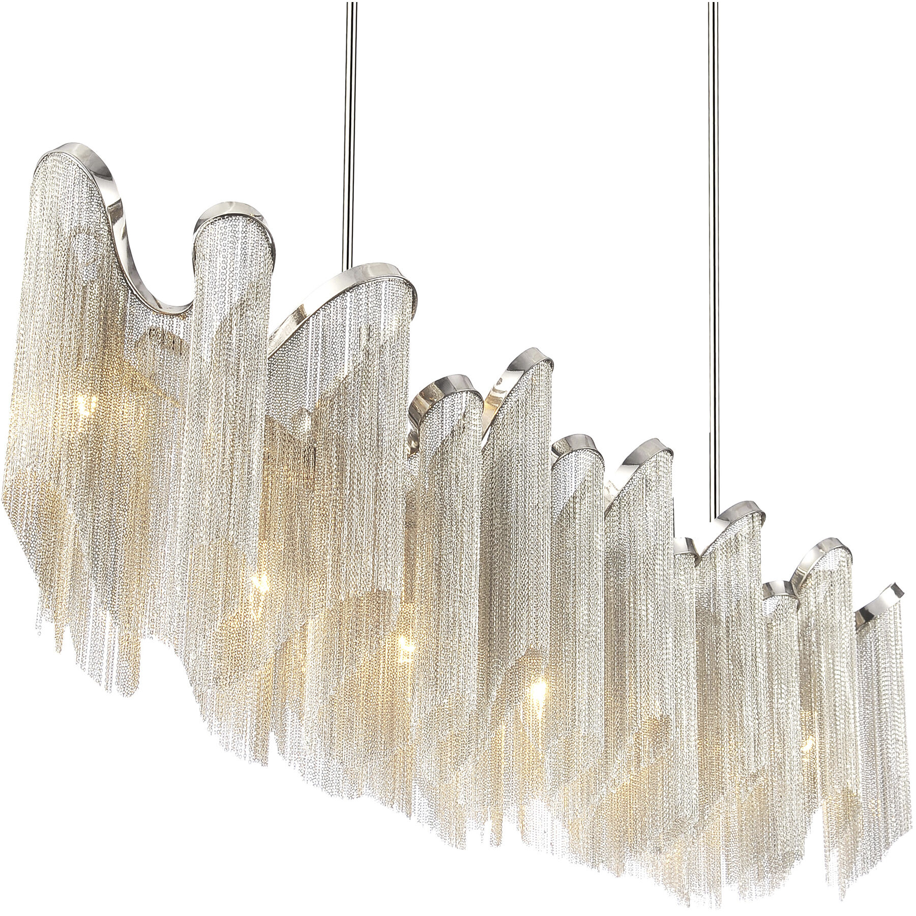 Daisy 13 Light 47 inch Chrome Island/Pool Table Light Ceiling Light