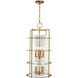 Burford LED 15 inch Brass and Black Chandelier Ceiling Light