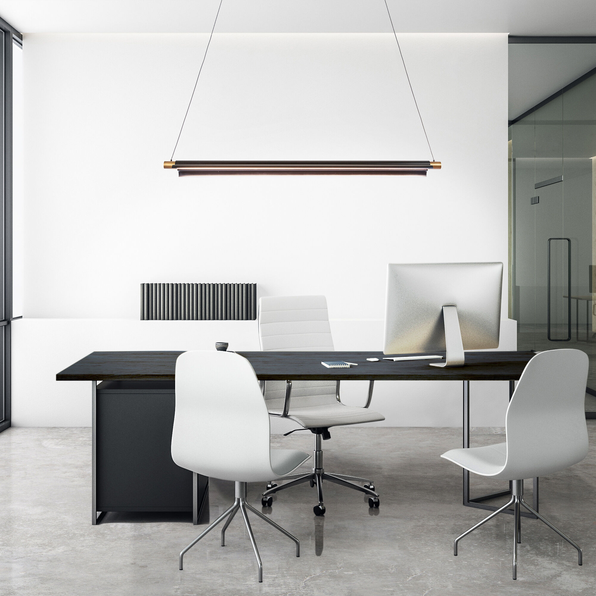 Pavilion Linear Pendant Ceiling Light, dweLED